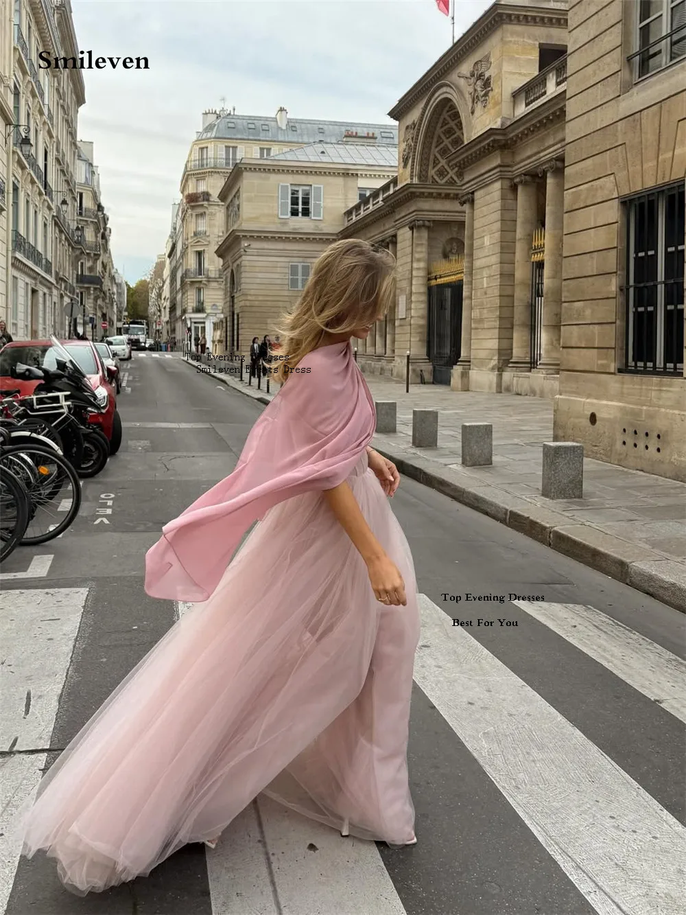 Smileven Dusty Pink A Line Wedding Dresses Sweetheart Neck Bride Dress Vestido de novia Tea Length Wedding Gown Customized
