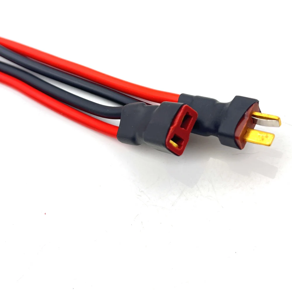 Cable de silicona para batería Lipo Rc, conector macho hembra estilo T, 1 piezas, Deans