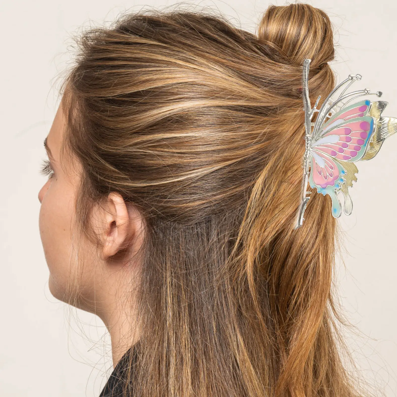 

5Pcs Flower Claw Clips for Women Metal Claw Clip Large Jaw Hair Clips Thick Hair Accessories Sweet Barrettes Party Prom Dating