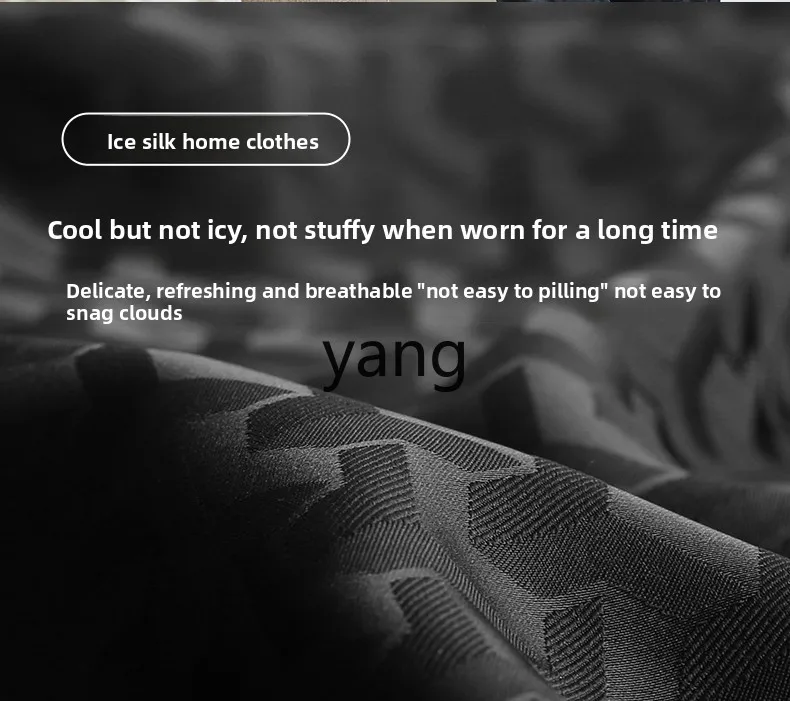 LMM spring and summer thin ice silk short-sleeved trousers high-end simulation silk large-size loungewear set