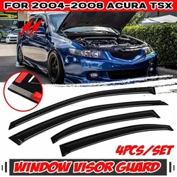 4PCS Car Door Window Vent Visor Deflector Rain Shelter For ACURA TSX 4 Door Sedan 2004-2014 Window Visor Rain Guard Body Kit