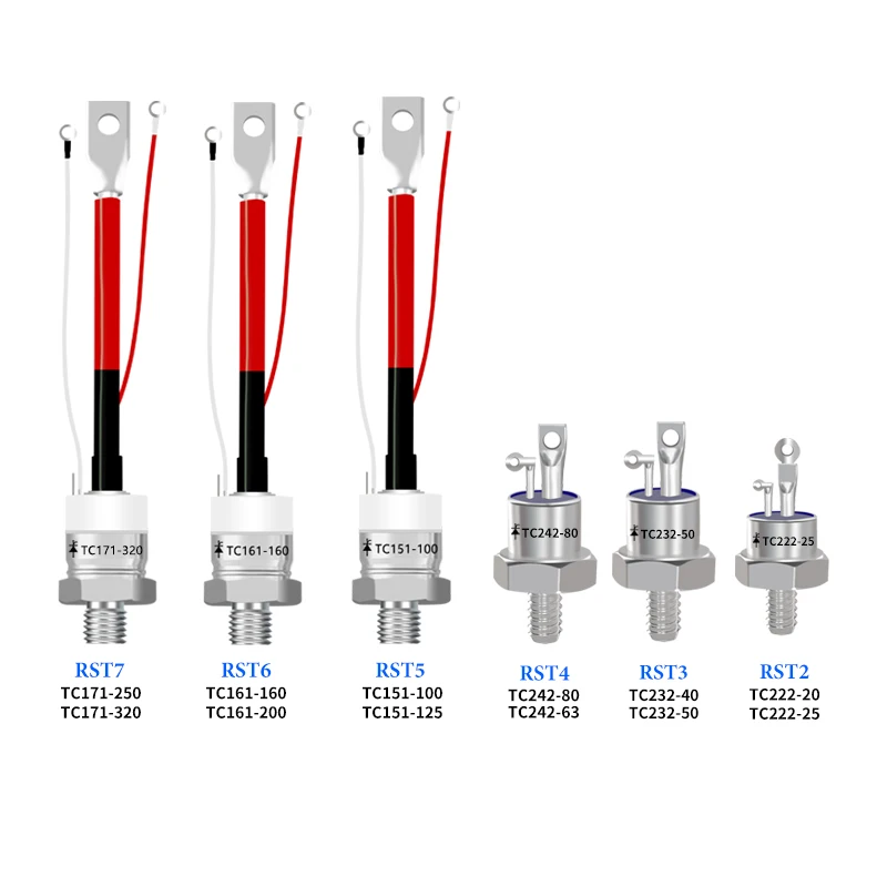 Russia Type Triac Thyristor Stud Version TC151-100 TC151-125 TC161-160 TC161-200 TC171-250 TC171-320