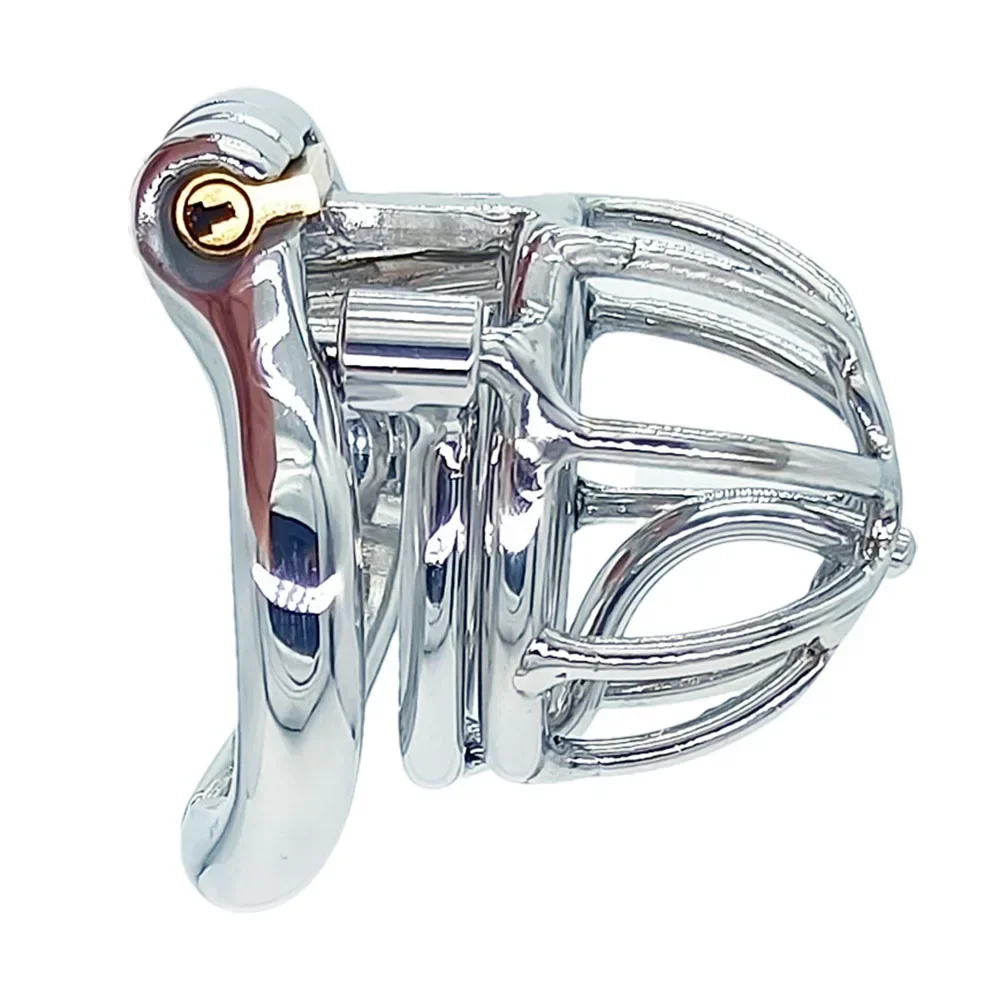 Stainless Steel Male Chastity Device With Removable PA Puncture Cock Cage Penis Ring Sex Toys For Men Erotic Urethral Lock