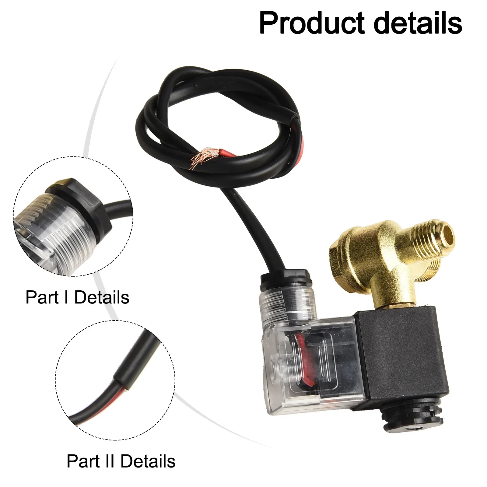 Solenoid Valve Mute Oil-free Power Off Exhaust Check Valve Air Pump Compressor Solenoid Valve Unloading Valve Air Pump Part