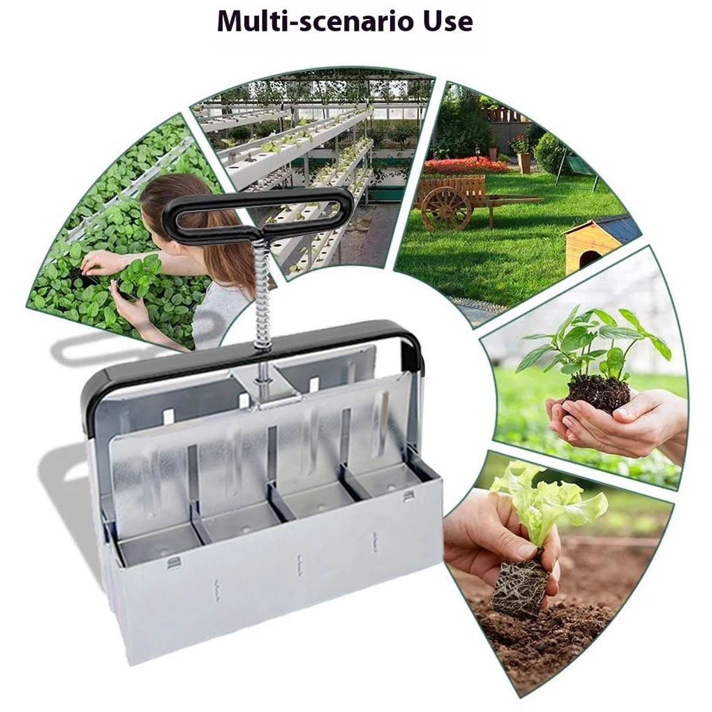 

1PC Handheld Seedling Soil Block Maker 2 Inch Soil Blocking Tool Used for Garden Prep Seedlings Cuttings Greenhouse