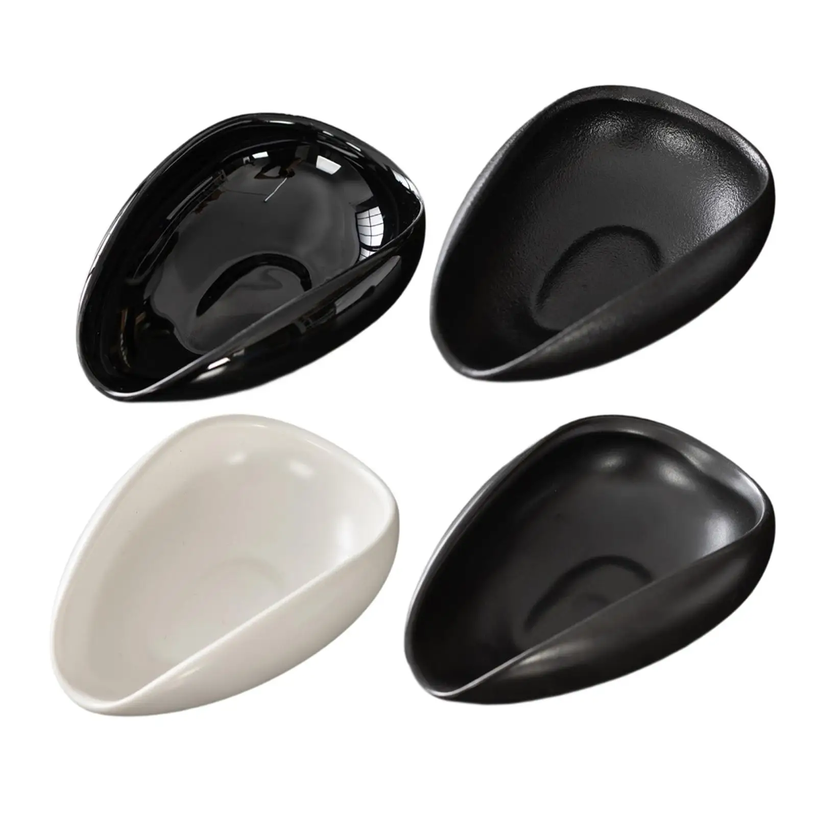 Ceramic Single Dosing Tray Coffee Powder Spoon Tools Tea Accessory Weigh Coffee Bean Container for Household Cafe