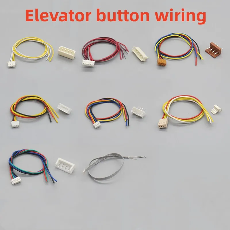Elevador Botão Linha Cabo de Chamada Externa Único Plug-in4 Fios Conector para Kone Hitachi Tissen Peças Pcs