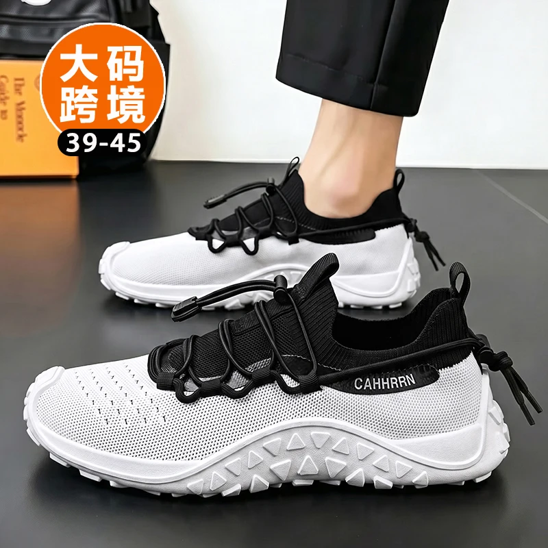 

Large Size Cross-border Fly-woven Shoes Sports Shoes Versatile Breathable Commuting Driving Shoes Casual Shoes
