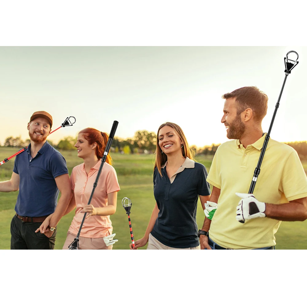 Bola de golfe retriever, portátil inoxidável telescópica extensível golfe pegar bolas grabber retriever golfista enfrentar acessório