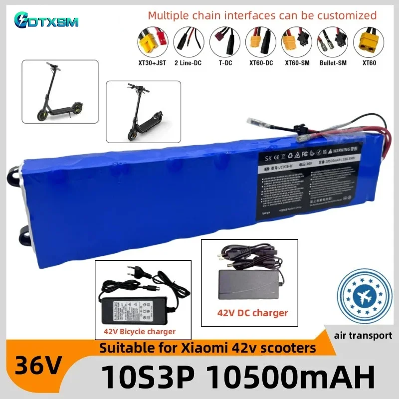 

10S3P 36V 100Ah 18650 Rechargeable Lithium Battery Pack 1000W Power Modified Bicycle electric scooter Vehicle with BMS