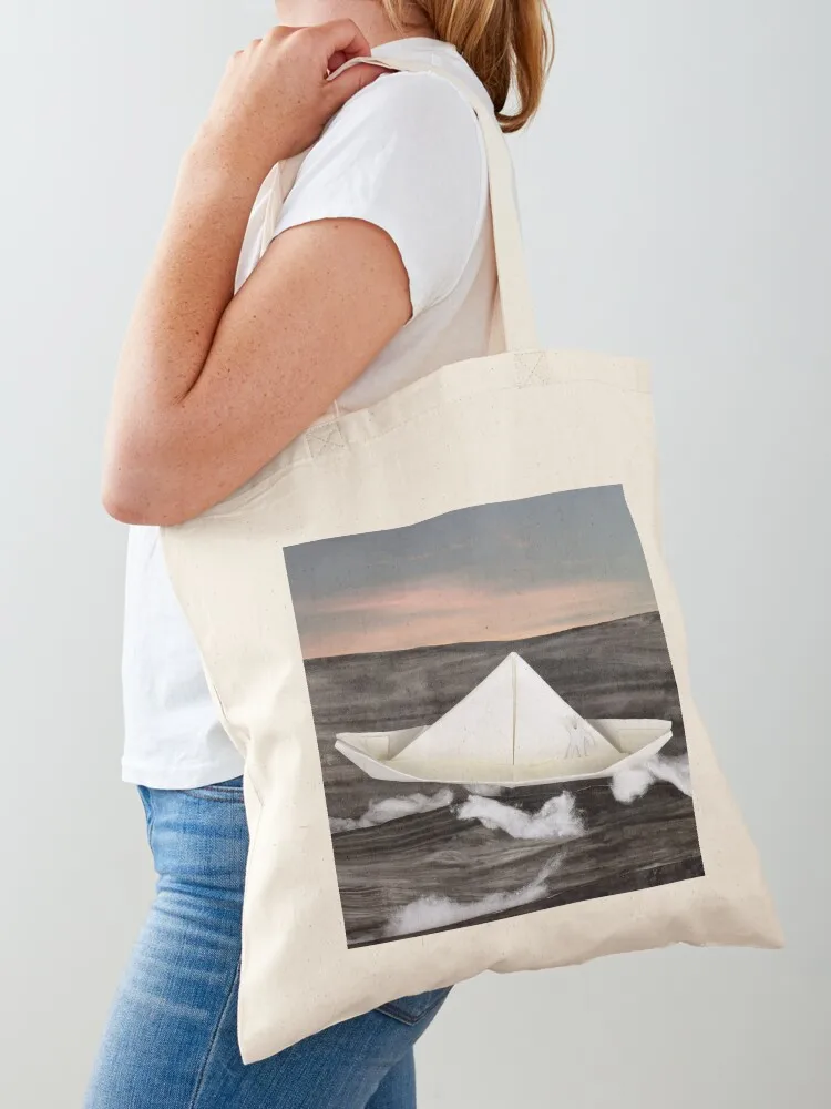 

Paper boat Tote Bag canvas tote custom bags tote bag men's shopping trolley bag