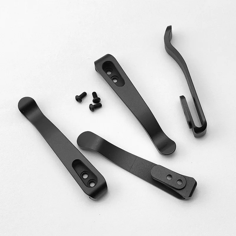 

1piece Titanium Pocket Knife Back Clip for XM-18 XM-24 Knife Titanium Alloy Integrated Clip with 3 Screws Accessories