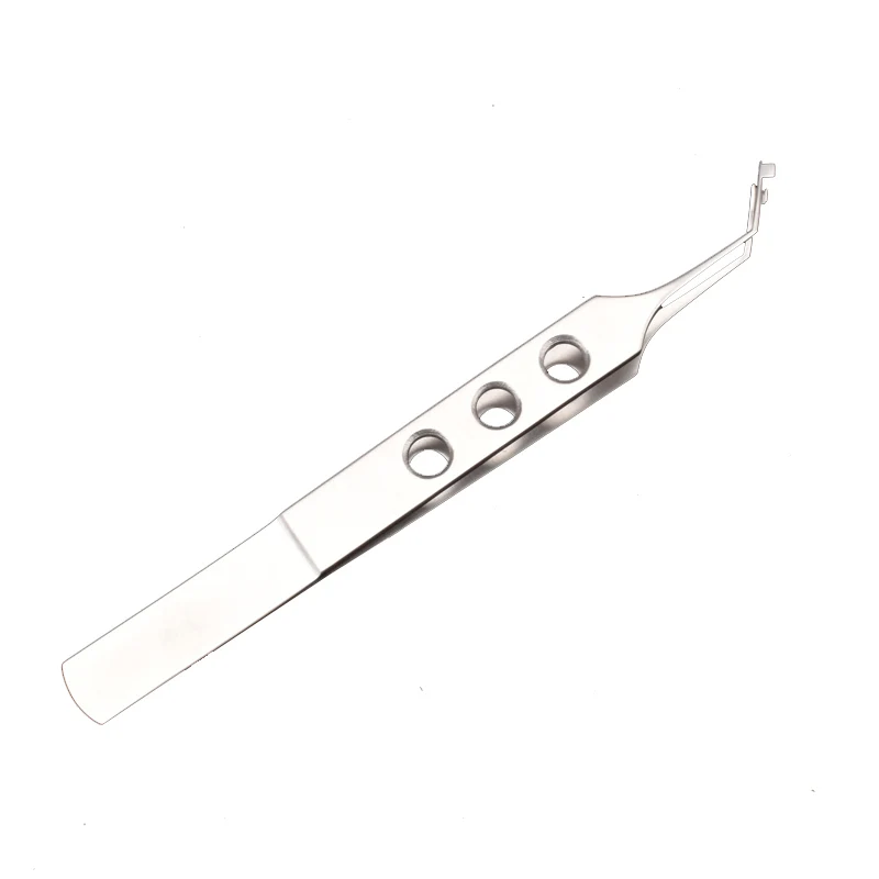 Instrumentos microcirúrgicos oftálmicos, Crystal Substituição Forceps para Cirurgia Plástica Cosmética, Punho plano, Cabeça redonda, Pato