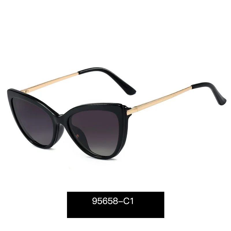 Fashion Magnet Sunglasses Polarized Clip On Cat Eye Glasses Frame For Women Anti Blue Light Retro Optical Eyeglass Ladies