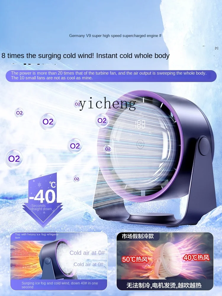 ZF Kitchen Wall Hanging Little Fan Household Mute Large Wind Air Circulator Refrigeration Super Long