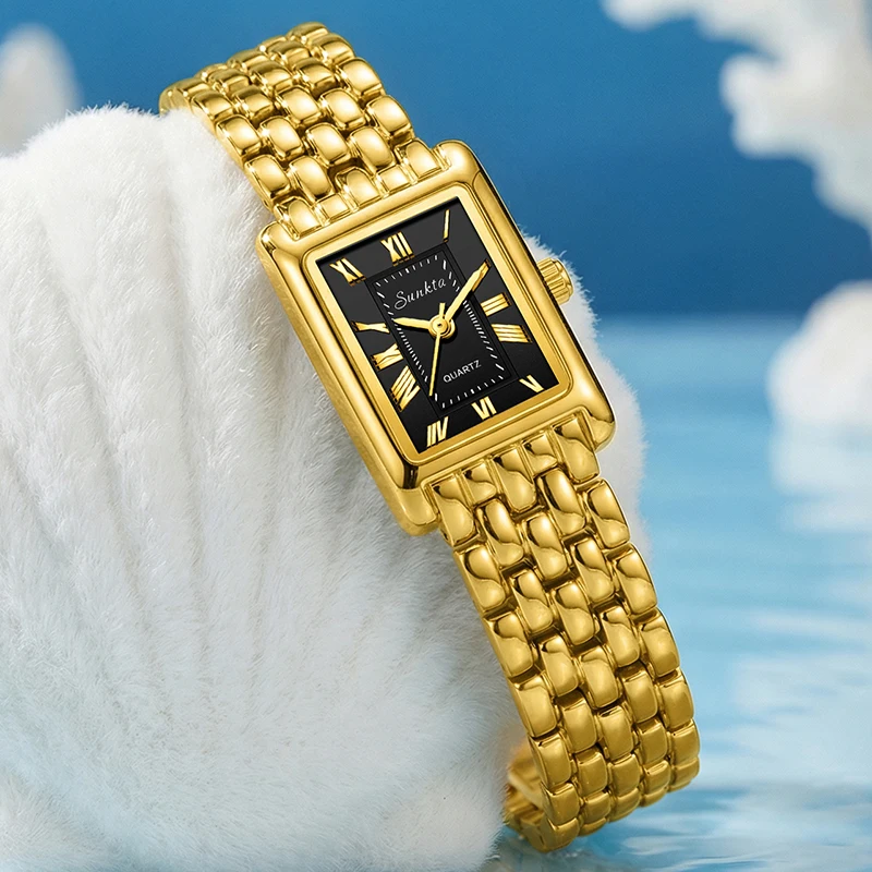 LIGE Elegant 2026 SUNKTA New Luxury Women Watches Fashion Quartz Wristwatches Casual Waterproof Steel Watches Ladies Gifts Reloj