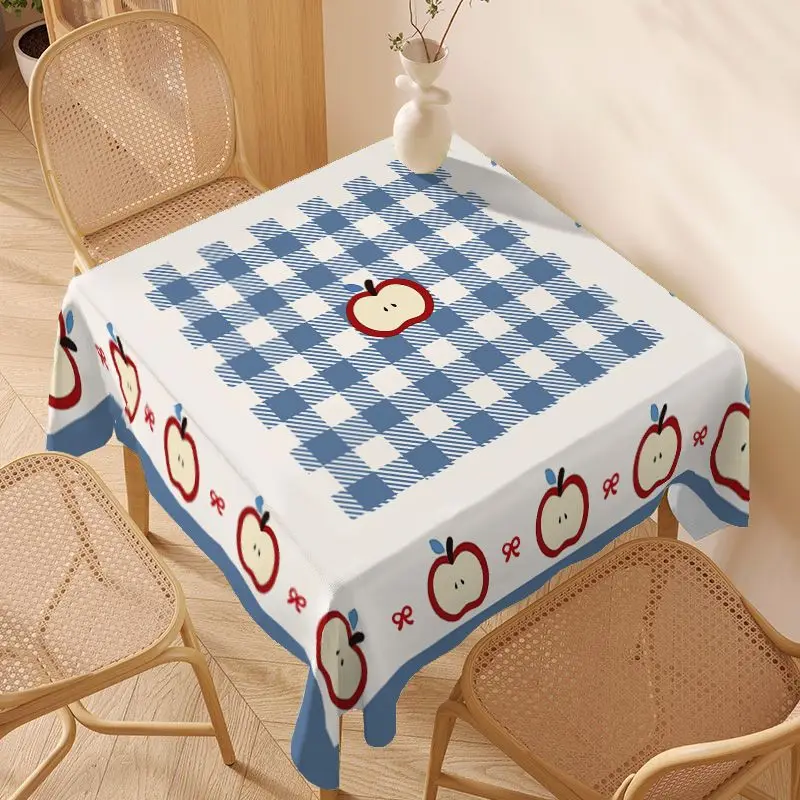 

Cute Apple Table Cloth Rectangular Stain Tablecloth Oilcloth Mesa Impermeable Cloth Decoration Coffee Dining Table Cover