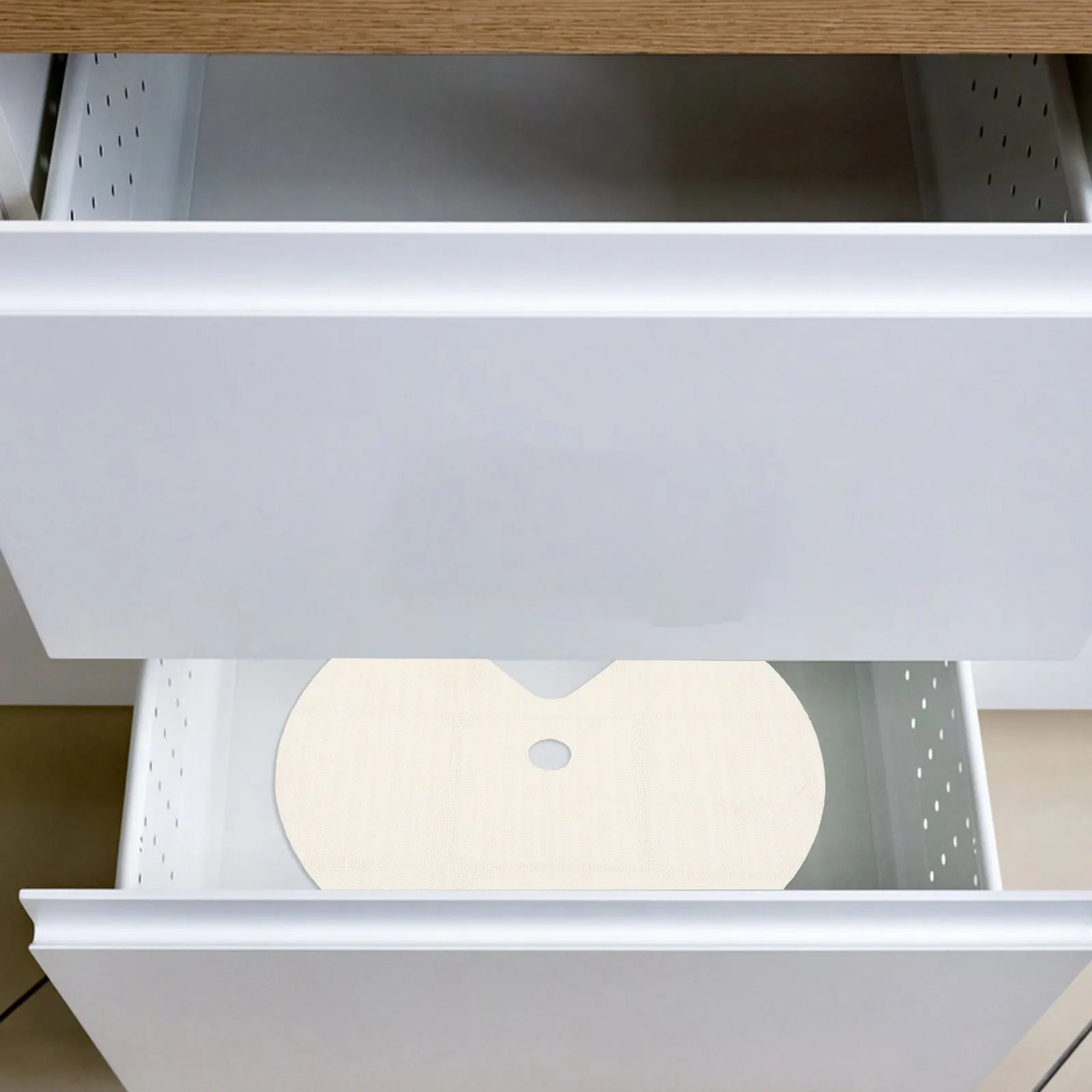 2Pcs Kitchen Cabinet Non Slip Liner Lazy Susan Shelf Liner Circle Non Adhesive Mat for Pantry Storage Lazy Susan Mat