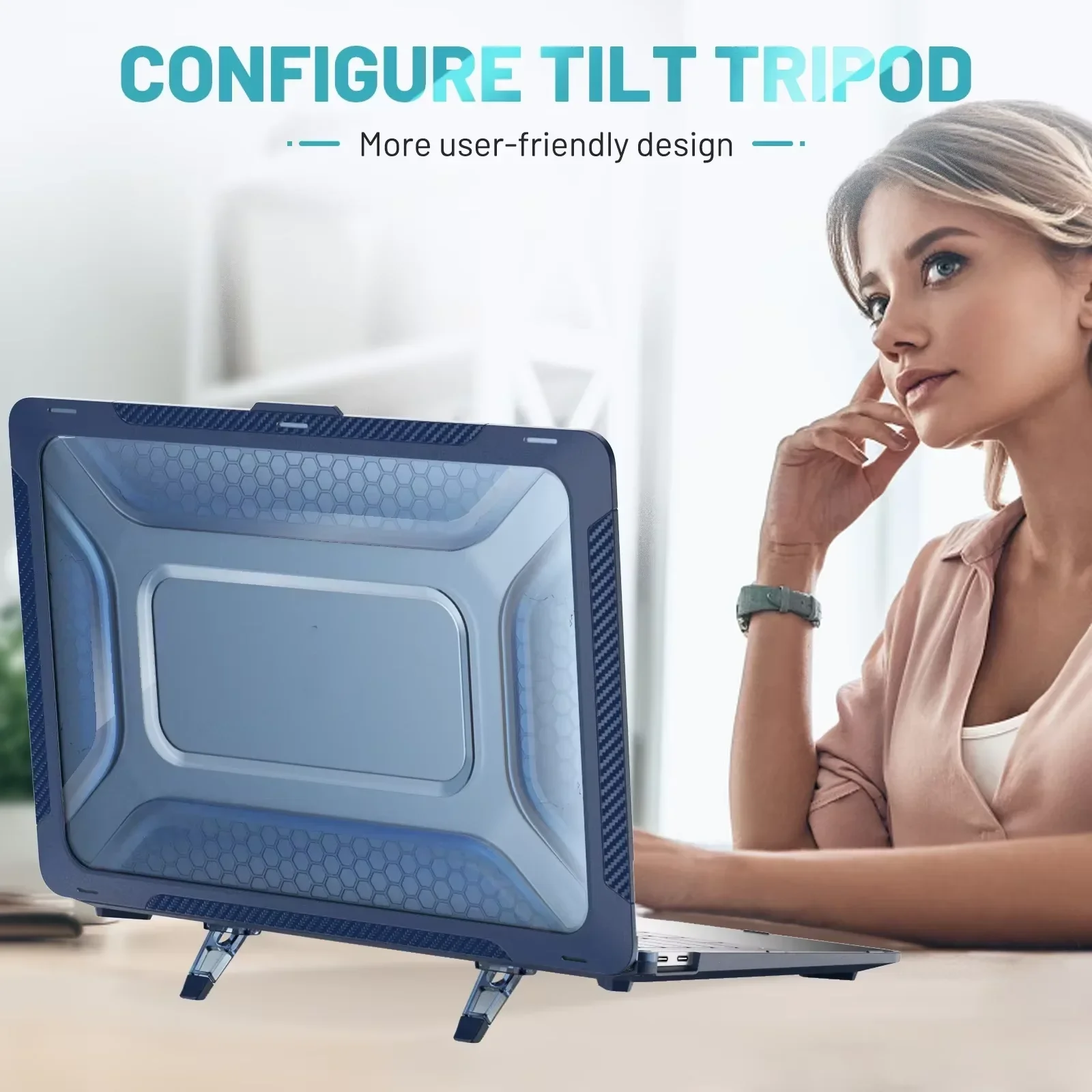Honeycomb Heavy Duty TPU Bumper Plastic Case Cover for Macbook Pro Air