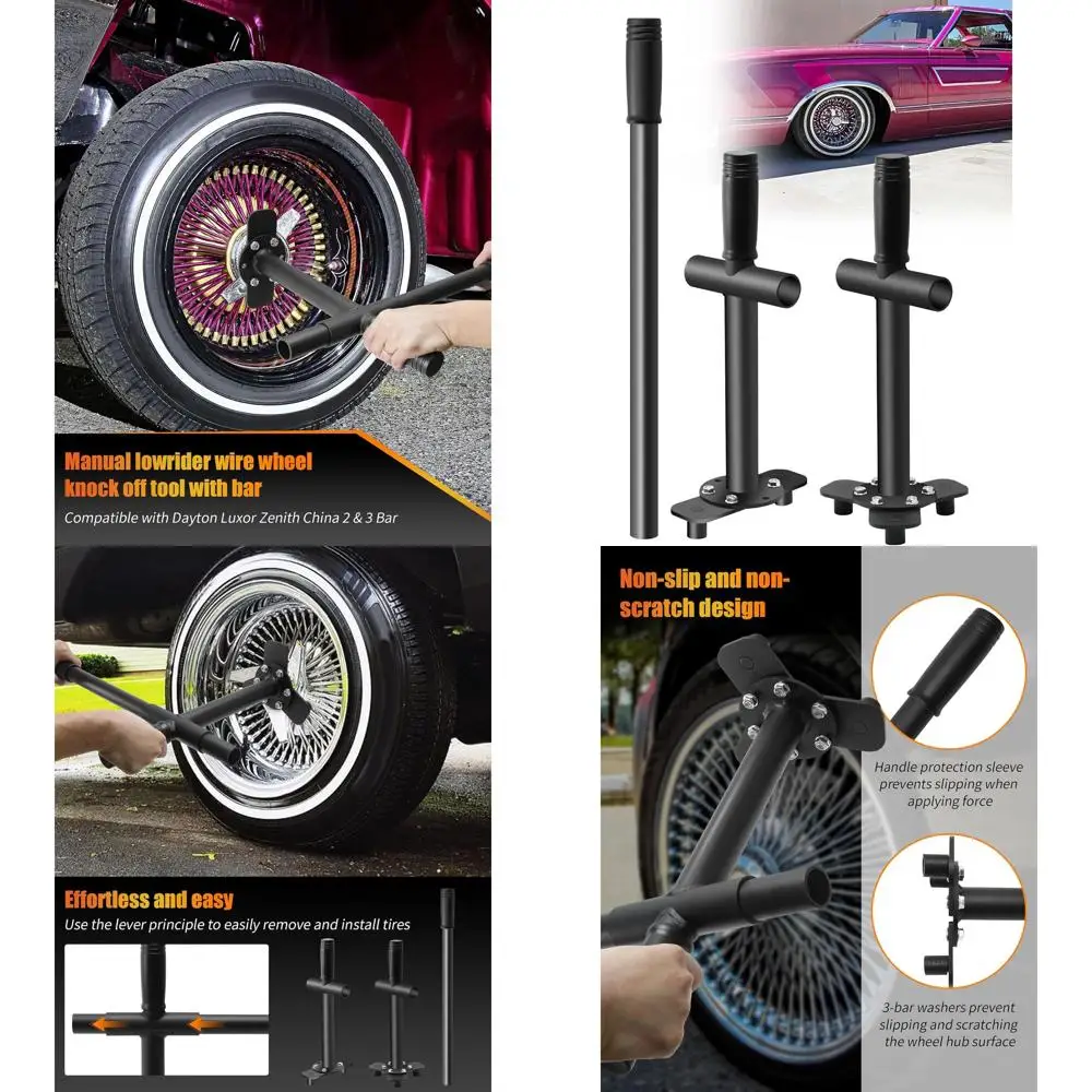 

Ручной инструмент для снятия и установки проволочных колес с перекладиной, инструментами для снятия и установки проволочных колес, подходит для Dayton Luxor Zenith China 2 Bar &