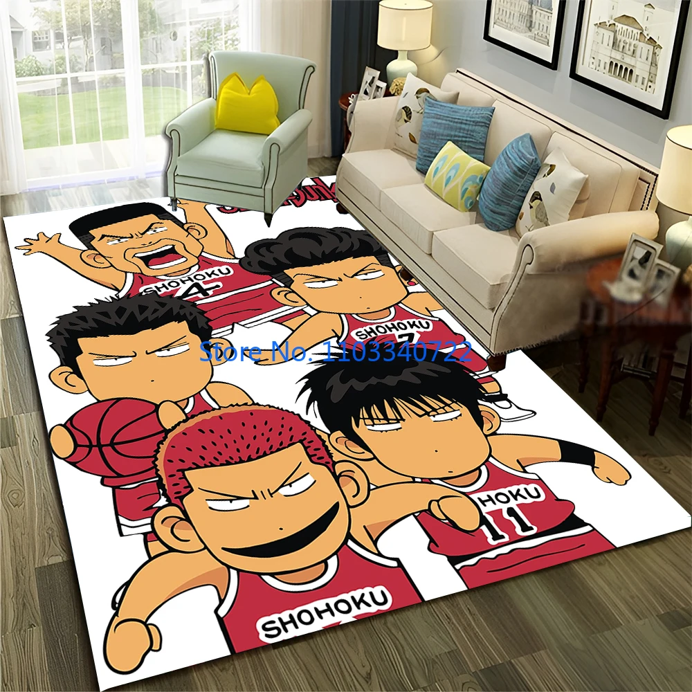 3D Basketball Anime Slam Dunk Cartoon Carpet Rug Carpets 120x160cm Decor for Living Room Children's Bedroom Sofa Kids Floor Mat