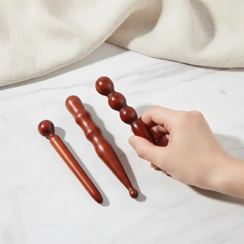 ✰✪Wood Therapy Massage Stick Reflexology Acupressure Tool for Foot Heel Body Stress Relief Wellness Gift Idea