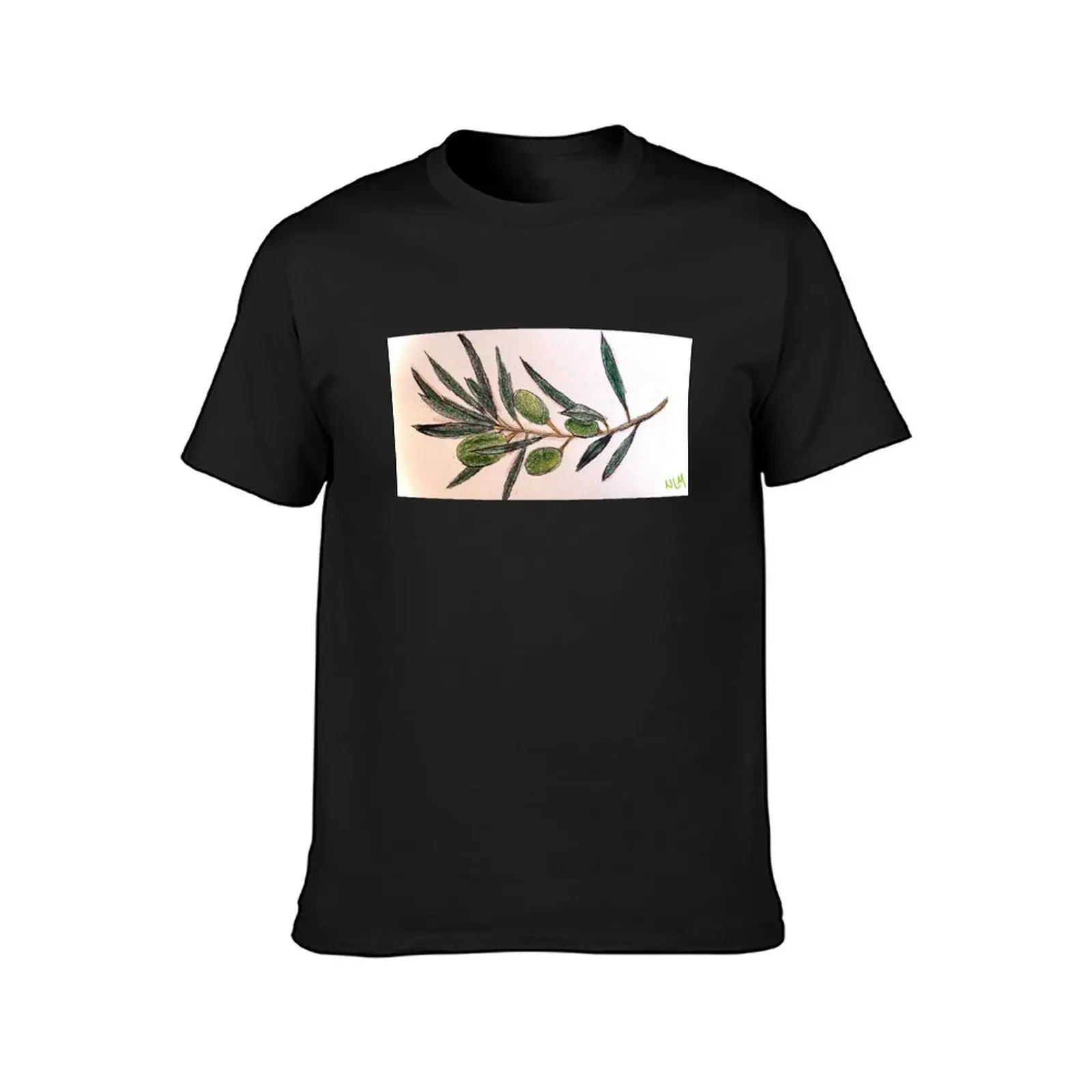 Olive Branch T-Shirt vintage customs design your own oversizeds aesthetic clothes Men's t shirts