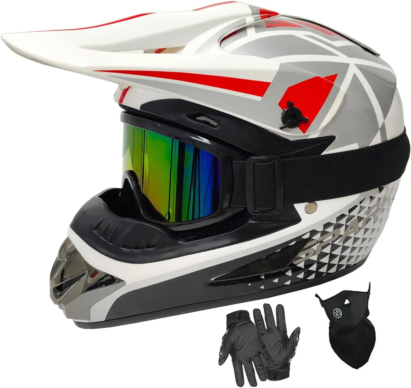 

Youth Dirt Bike Helmets DOT Approved Fashion Kids Motocross, ATV, Off-Road, Four Wheelers, Moutain Bike Motorcycle Helmets (Gogg