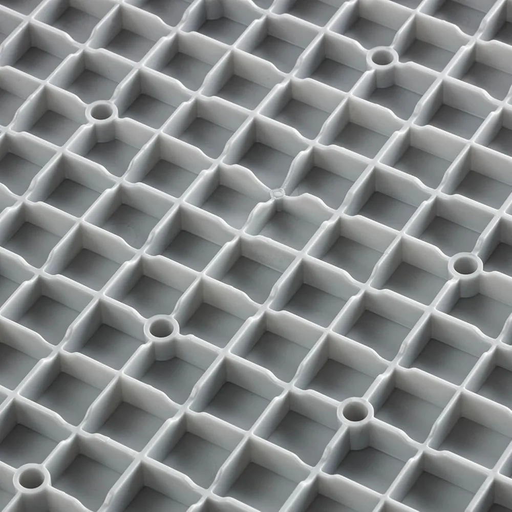 بلاط أرضية جراج متشابك بنمط الماس الفضي مقاس 12 بوصة، مجموعة من 50 قطعة، متينة وسهلة التركيب