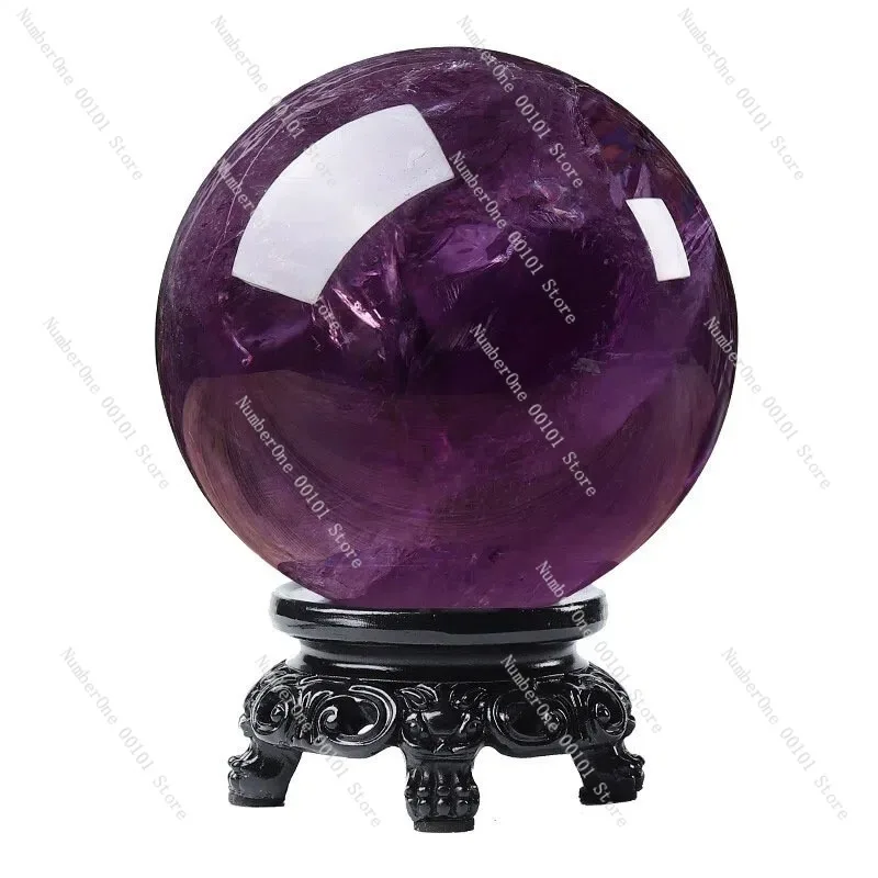 Hand Polished Natural Amethyst Crystal Sphere Brazil Purple Quartz Rough Stone Seven Star Array Ball Home Feng Shui Decor
