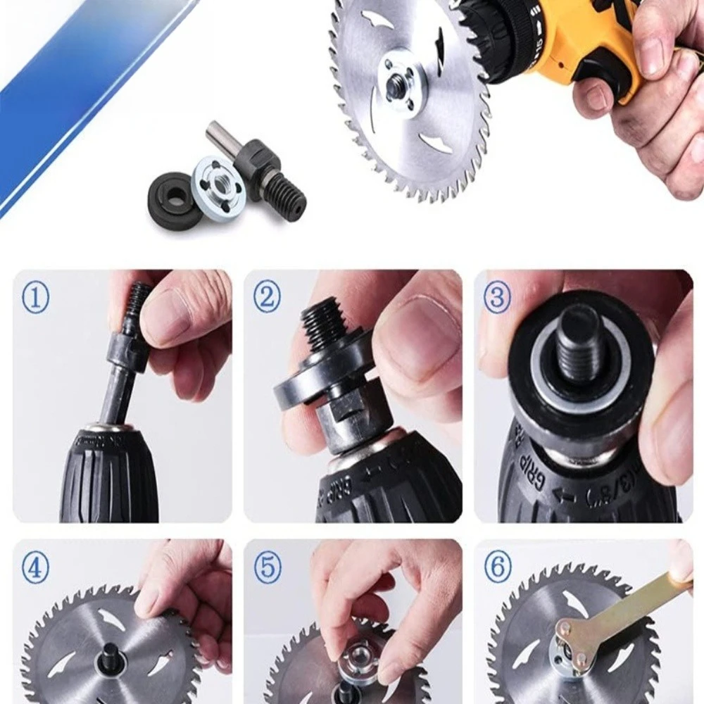 8Pcs 6mm 10mm Spanner Connecting Rod Drill Polishing Tools Angle Grinder Mandrel Adapter Disc Hand Drill To Angle Grinder Access