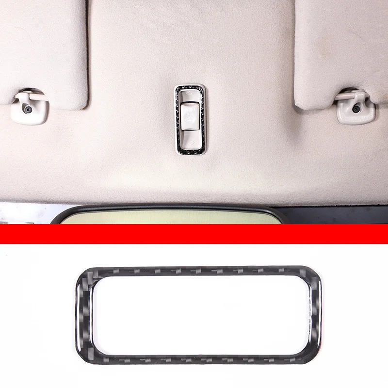 

Soft carbon fiber Car sunroof switch decorative frame stickers For Mitsubishi Eclipse 2006-2011 Car interior accessories