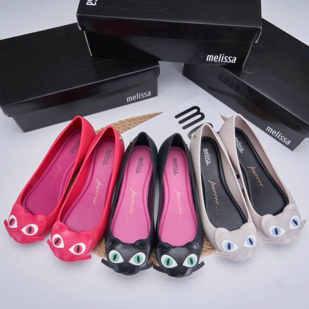 Cute Cat Women Adulto Jelly Shoes Summer Sandals 2024 New Women Jelly Sandals Female Classic Jelly Shoes Woman