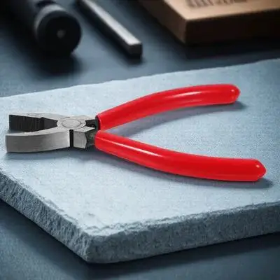 

6 Inch Glass Breaking Pliers Heavy Duty Curved Jaws Stained Mosaics Cutting Tool Steel Rubber Safe Work Breaking Plier