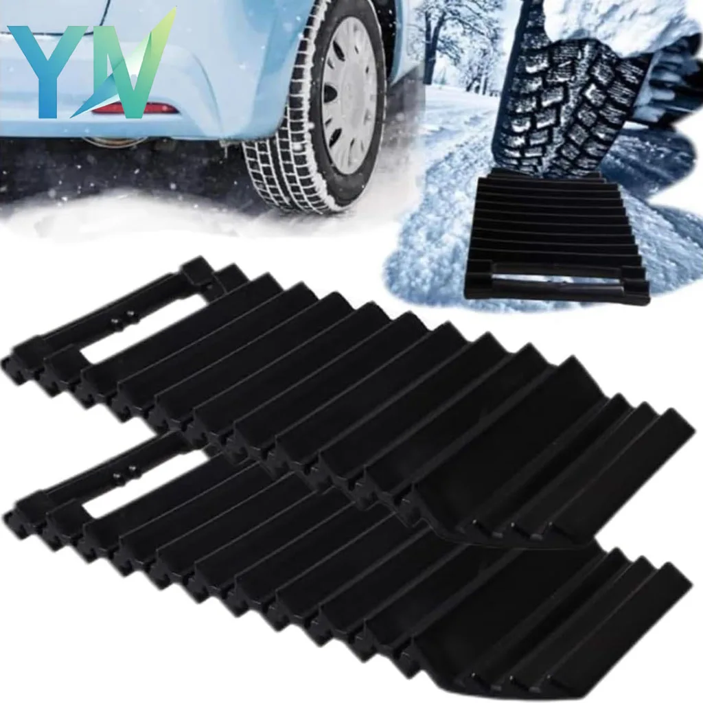 1-4PCS Universal Vehicle Tire Traction Mat Non Slip Extra Recovery Board for Snow Mud Ice Off Road SUV Truck Winter Mountain
