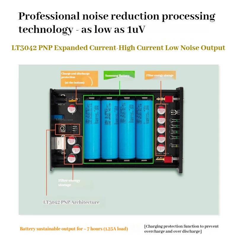 LHY LT3042 battery power supply low noise high precision DC linear voltage regulator USB 5V 12v2A power bank