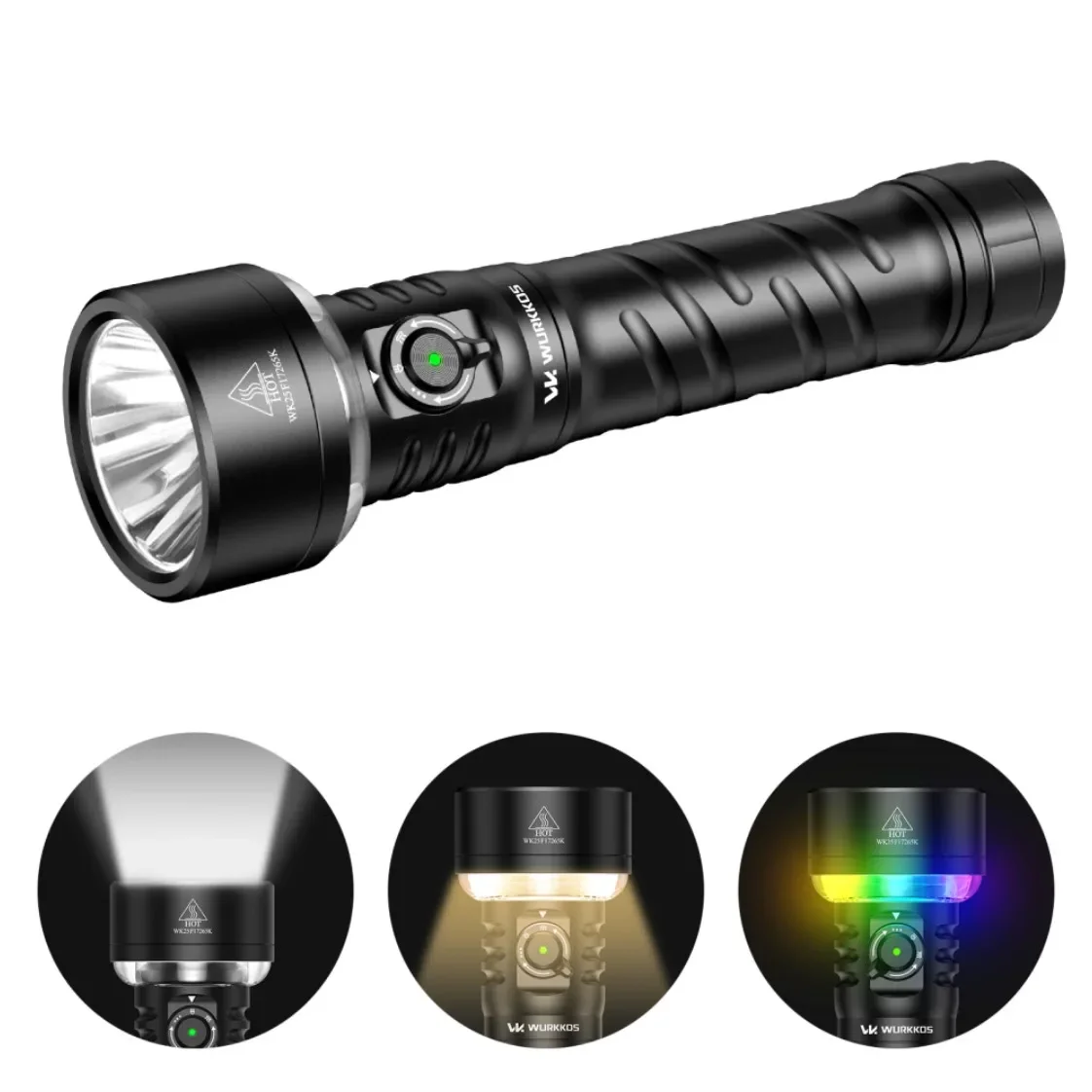 

New Wurkkos TS27 Flashlight 3200LM Portable Rechargeable Flashlight Beam 846-Meter Bi-directional LED Rechargeable Torch Light