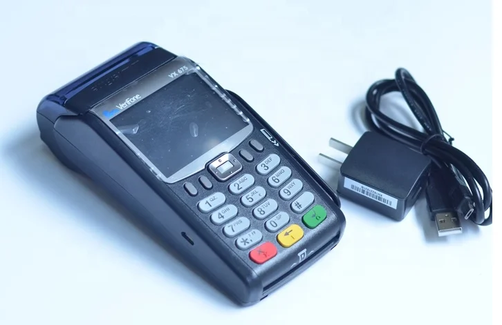 USED Verifone VX675 GPRS Terminal Small 2 in 1 Mobile POS System  Payment Device  Bill Machine