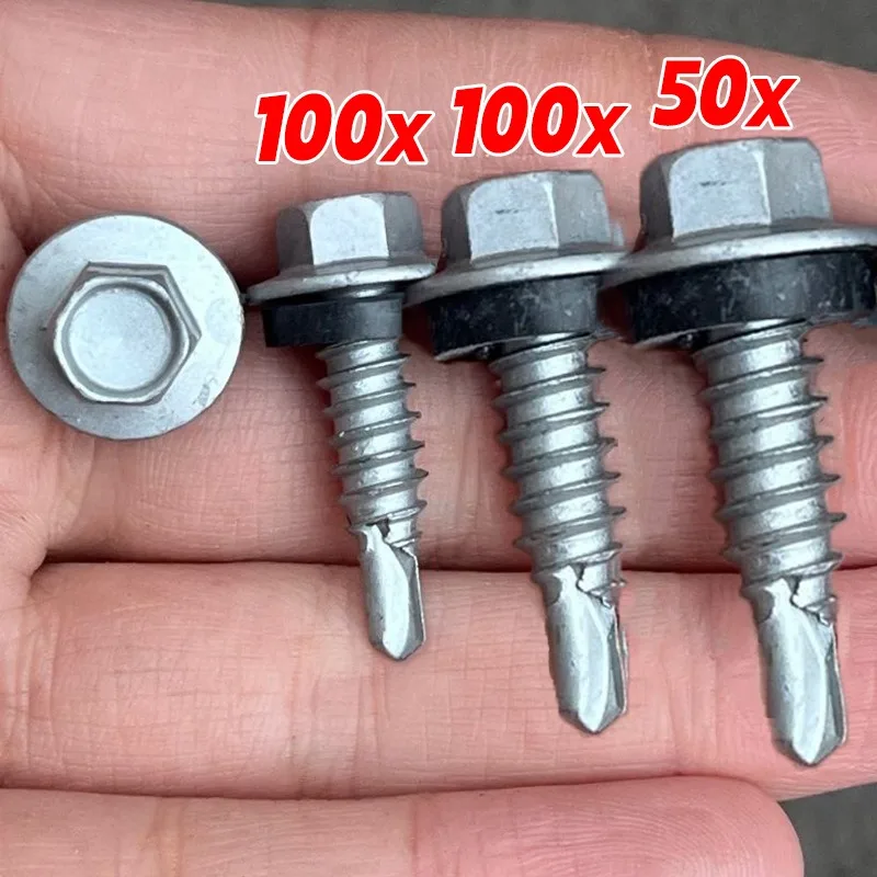 

250pcs Stainless Steel Self-tapping Screw Flat Head Drilling Screw Hardware Fasteners Woodworking High-Strength Assortment Kits