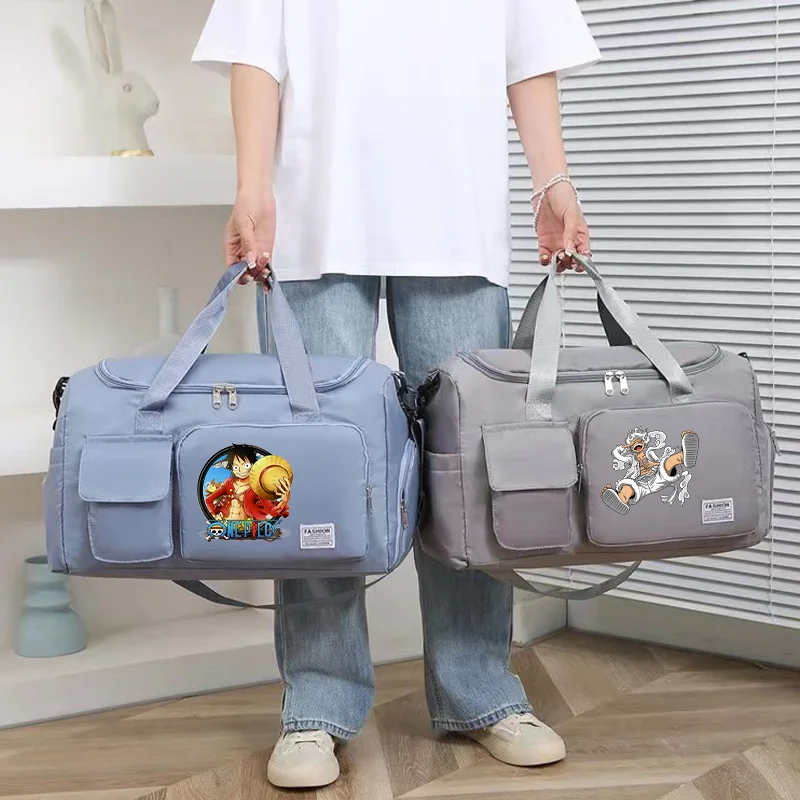 

One Piece Travel Bags Luffy Zoro Carry on Luggage Large Capacity Cartoon Anime Graphic Print Portable Handbags Tote Party Gifts