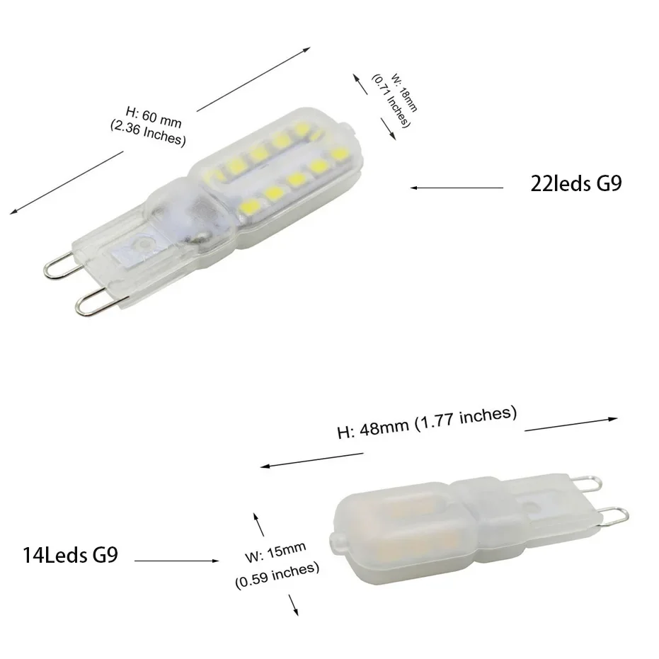 10pcs G9 Led Bulb 110V 220V 3W 5W SMD2835 White Warm Bombillas For Home Light Bulbs Crystal Chandelier Replace 30W Halogen Lamp