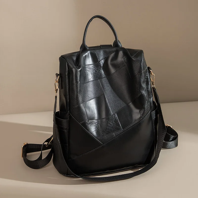 레트로 PU 도난 방지 가방 대용량 다기능 싱글 숄더 여성용 배낭 하이 엔드 통신 가방 mochilas ita