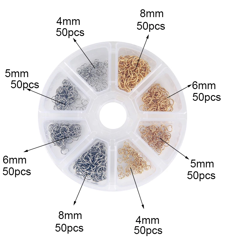 Sieraden maken Kit Set Box RVS Open Ringetjes Kreeft Sluitingen Oorbel Haken Voor Armband Bevindingen Ketting Benodigdheden