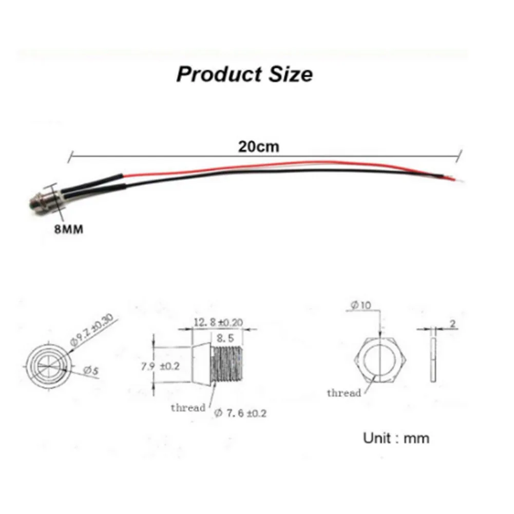 Easily Recognizable Dashboard For Pilot Lamp with a Standard Voltage of Twelve Volts Compatible with Various Vehicles