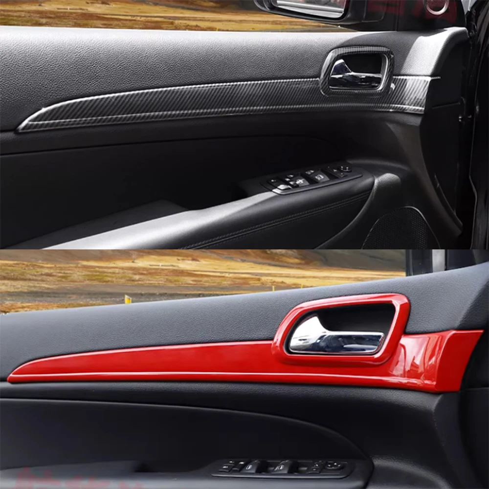 7Pcs/set Car Dashboard Interior Door Handle Panel Decoration Strips Trim Styling For Jeep Grand Cherokee 2011+ Car Moldings