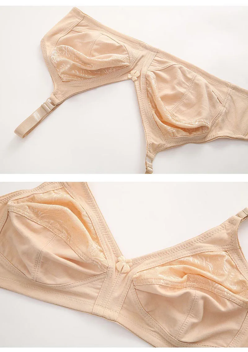Wireless Cotton Bra for Ladies Big Size 38C-50F Top Women Seamless Lingerie 50E 48F 46E 44D 42E 40D Full Coverage Underwear C03