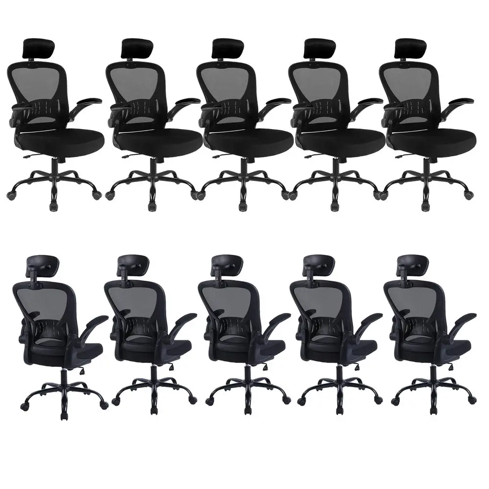 

Pack Office Chair Ergonomic Desk Chair Comfort Adjustable Height with WheelsLumbar Support Mesh Swivel Computer Home Office Cha