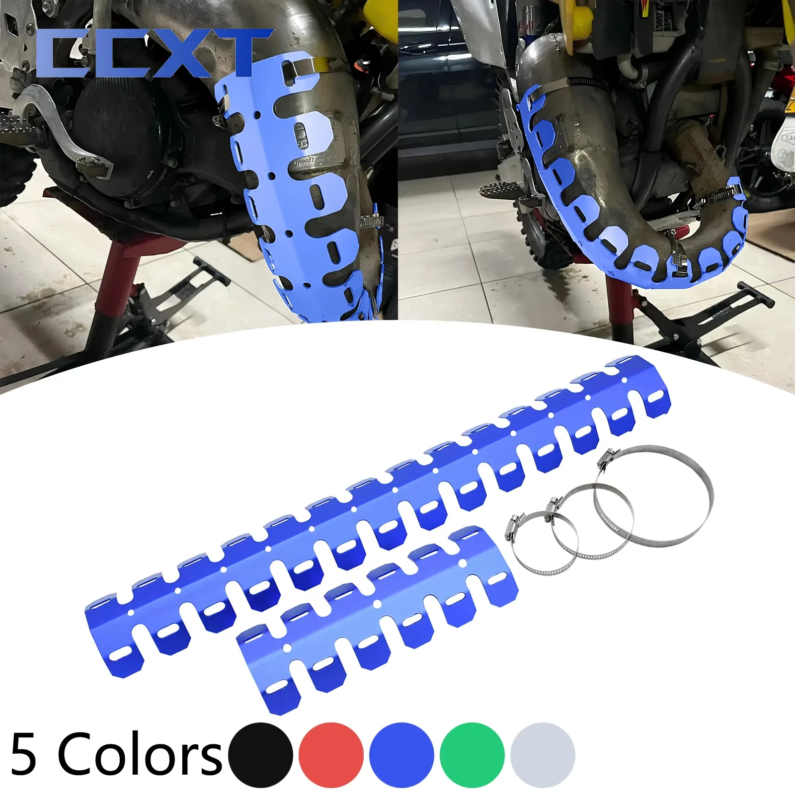 

Для Yamaha YZ125 YZ250 YZ250F YZ450F мотоциклетный защитный экран выхлопной трубы, защитная крышка выхлопной трубы для Husqvarna TC TX TE FC FX