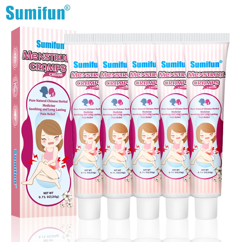 

10Pc Sumifun Menstrual Period Cramps Pain Relief Cream Dysmenorrhea Ointment Warm Lady Uterus Spasm Health Care Chinese Medicine