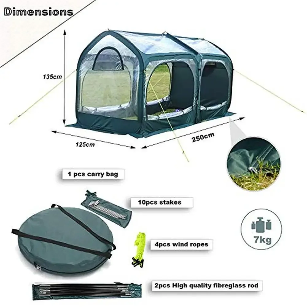 Greenhouse Cover Tunnel Style Plant Flower Room UV Protected Waterproof 98